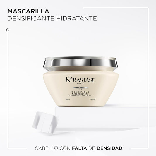 Kérastase Densifique Femme, Mascarilla Densificante, Fortificante Sin Apelmazamiento, Para Pelo Fino y Debilitado, Masque Densité, 200 ml