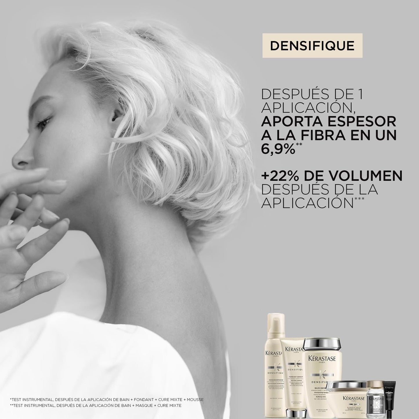 Kérastase Densifique Femme, Mascarilla Densificante, Fortificante Sin Apelmazamiento, Para Pelo Fino y Debilitado, Masque Densité, 200 ml